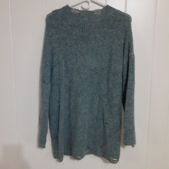 Lumiere sweater Womens sz S Distressed Acrylic/ wool blend crewneck long sleeve - Picture 8 of 11